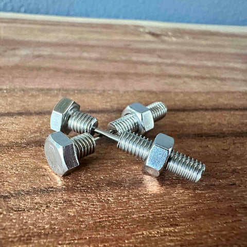 Hex Bolt Earrings