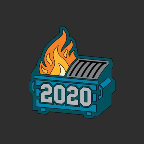 Dumpster Fire Enamel Pin