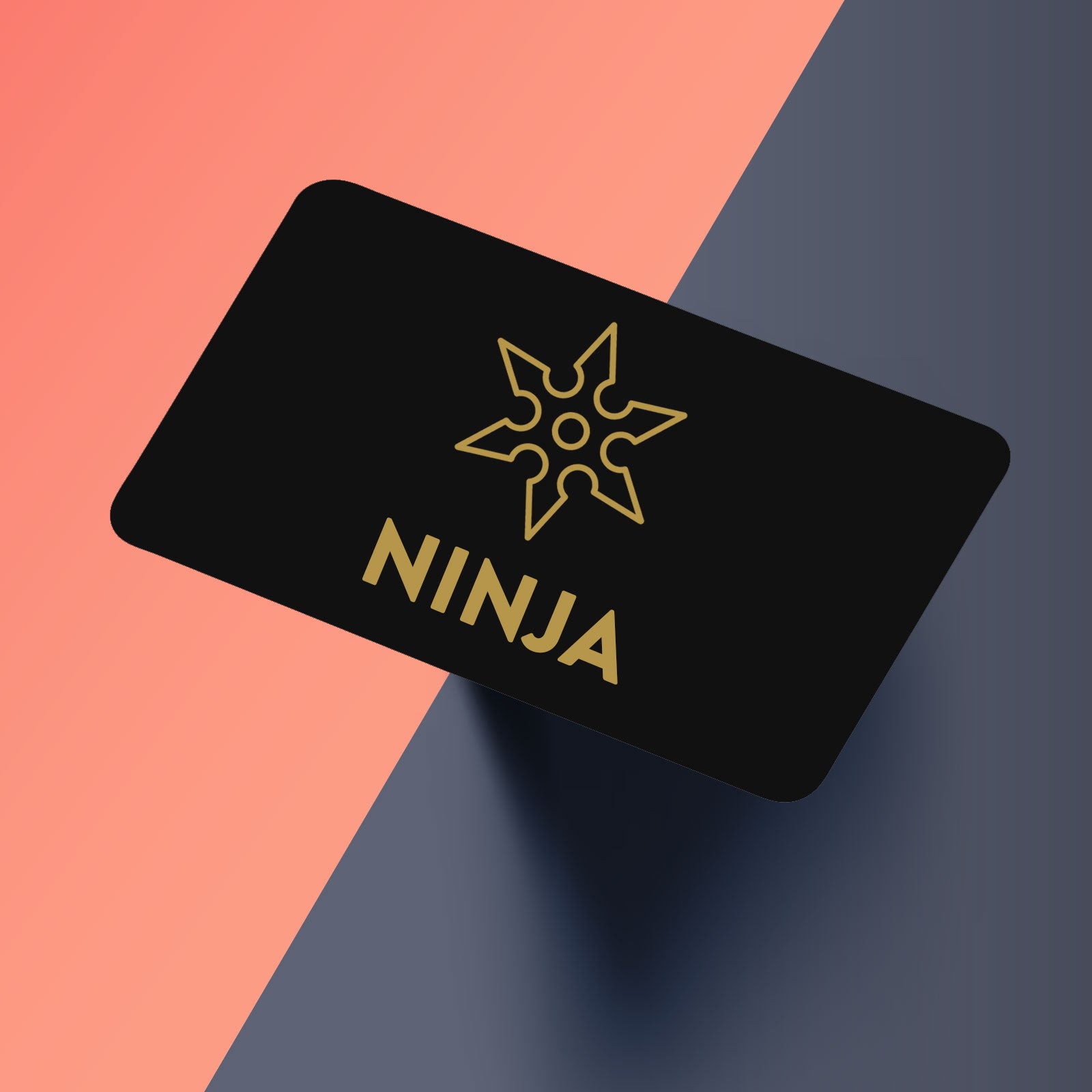 Ninja gift logo template. Gift store logo design. Combined the